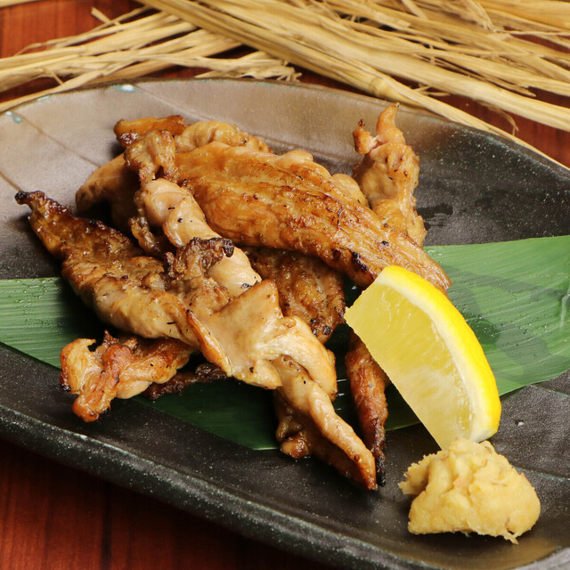 鶏せせりの藁焼き～柚子胡椒添え～